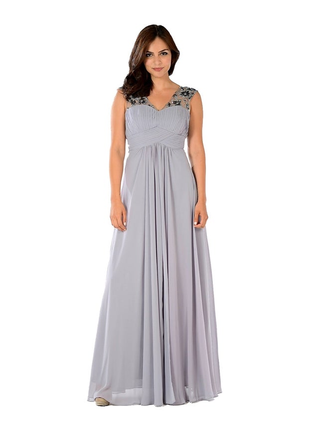 posh evening dresses Chic and Holland HF110316 Prom Dress - Ivory/Nude main image 0